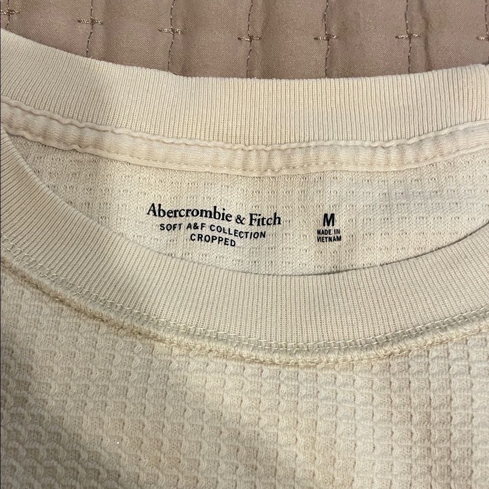 Abercrombie & Fitch Off-White Textured Top